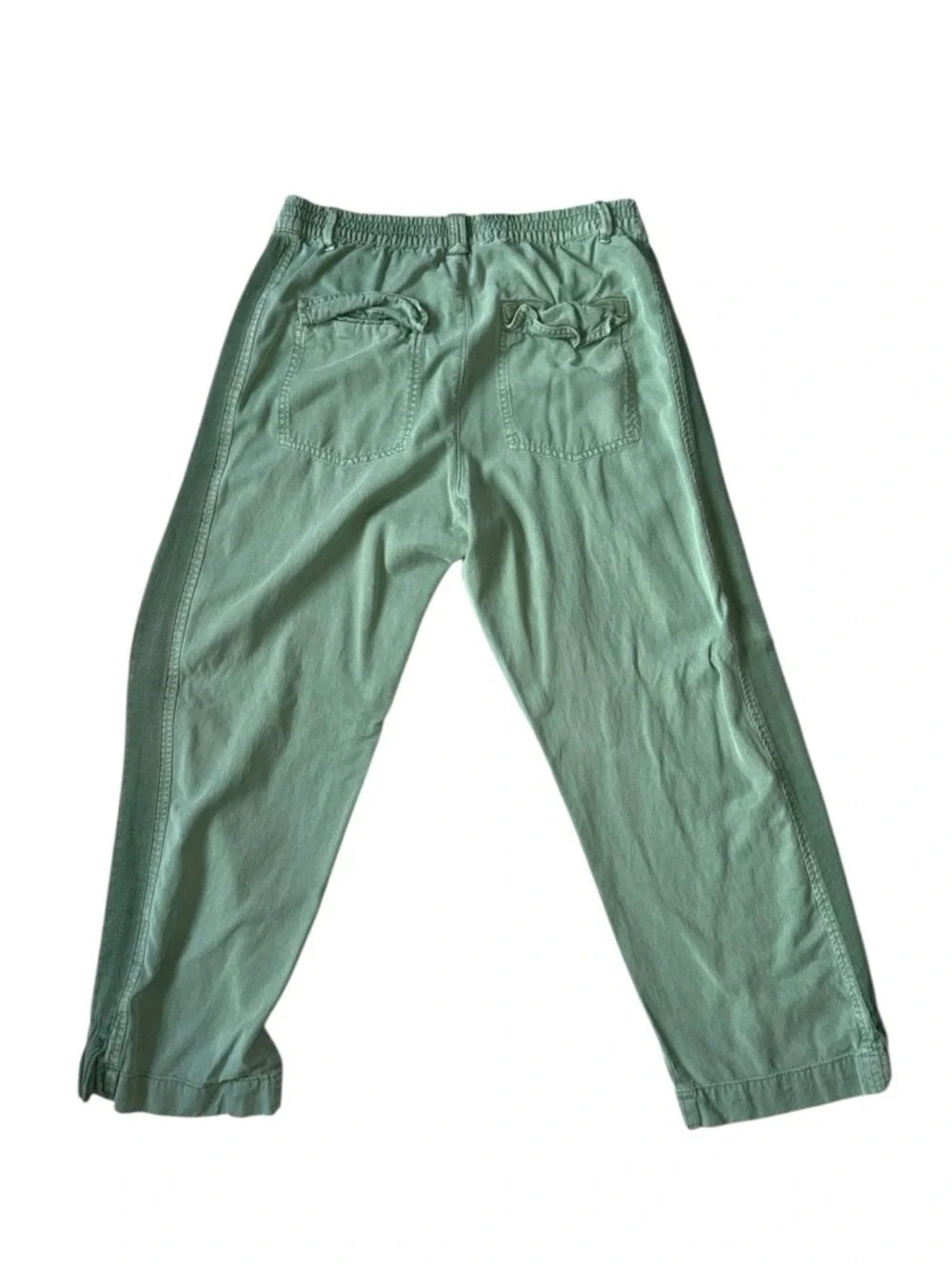 Zara Green High-Waist Tie-Belt Trousers size XL